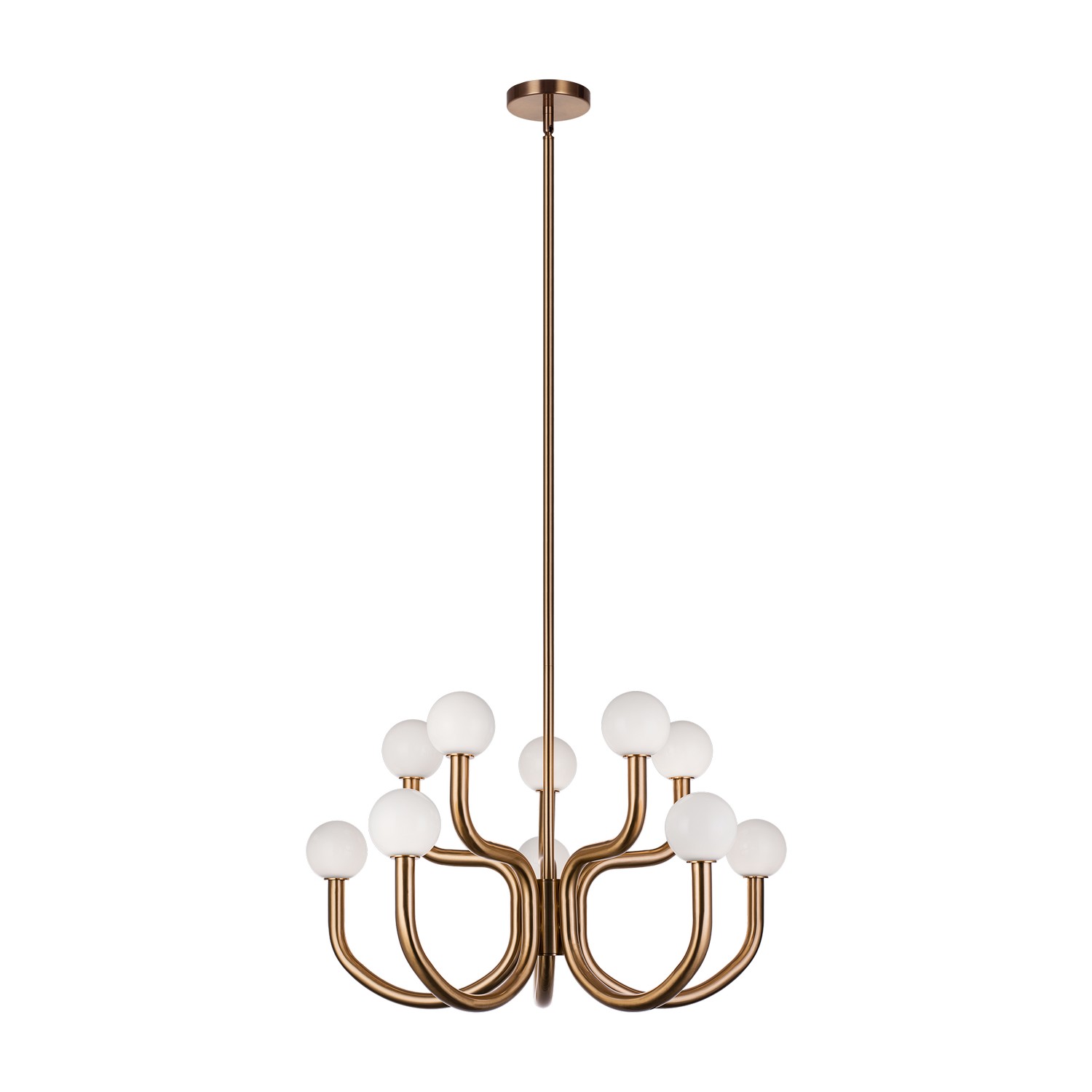 Aged Gold Brass Chandelier from the Joelle Collection