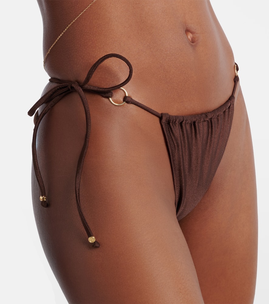 Chain embellished bikini bottoms