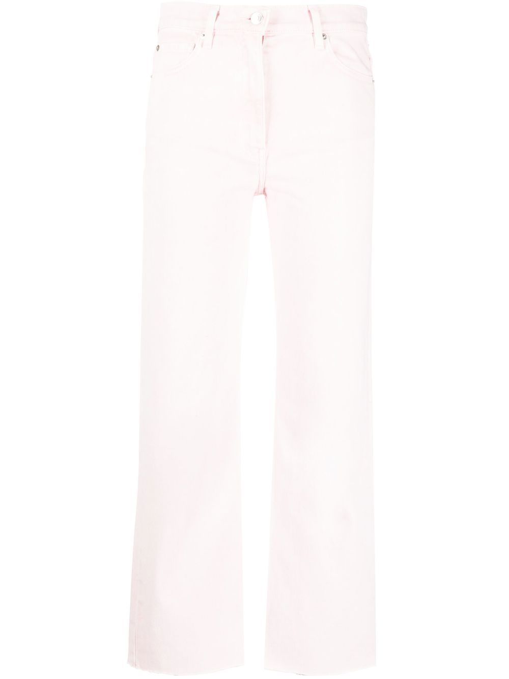 Straight-leg cropped jeans - Pink