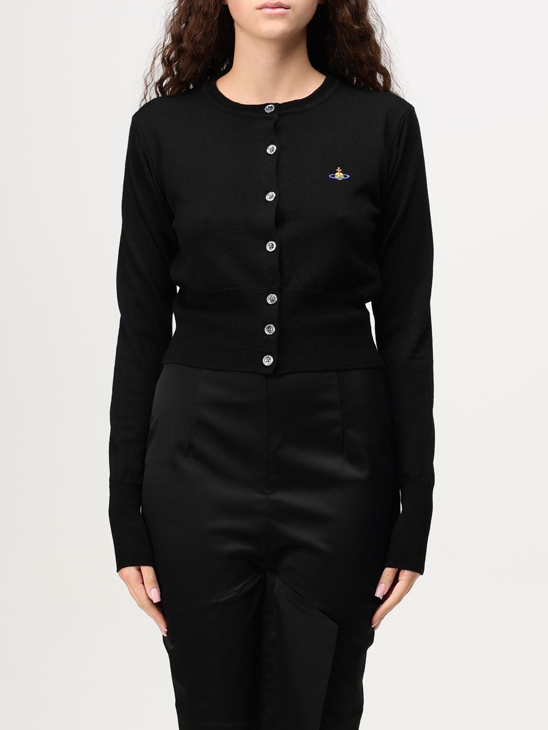 Orb logo-embroidered wool cardigan - Black