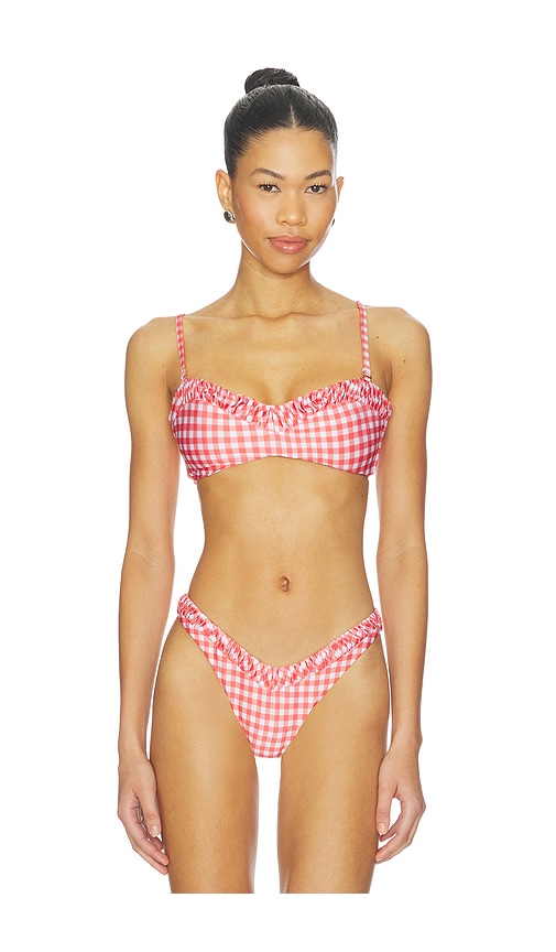 PEIXOTO Emmy Bikini Top in Red. - XS also in S, M