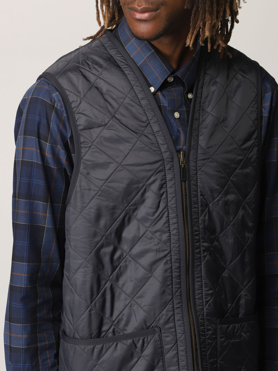 Waistcoat Men colour Blue
