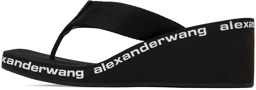 Black Wedge Sandals
