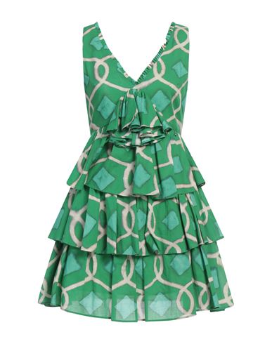Actitude By Twinset Woman Mini dress Green Size M Cotton