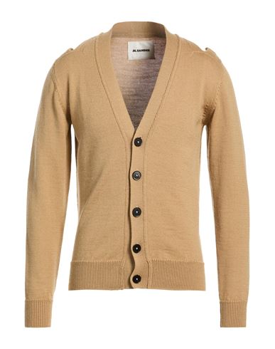 Man Cardigan Camel Size 42 Wool