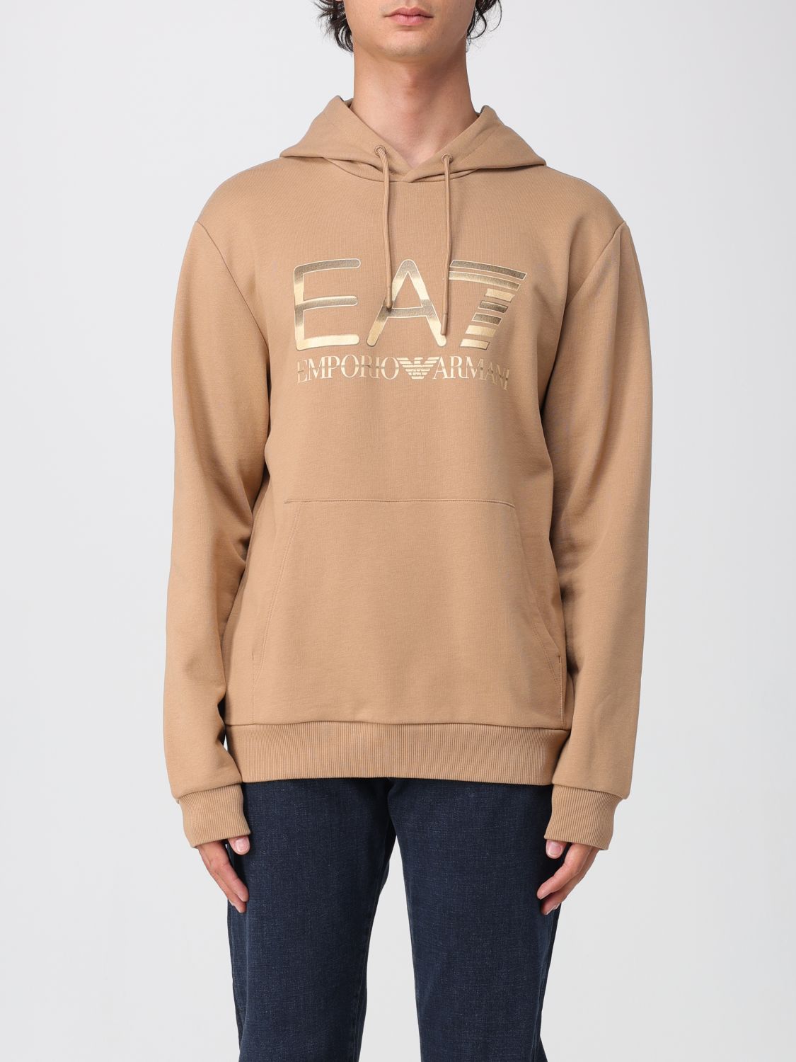 Sweatshirt Men color Beige