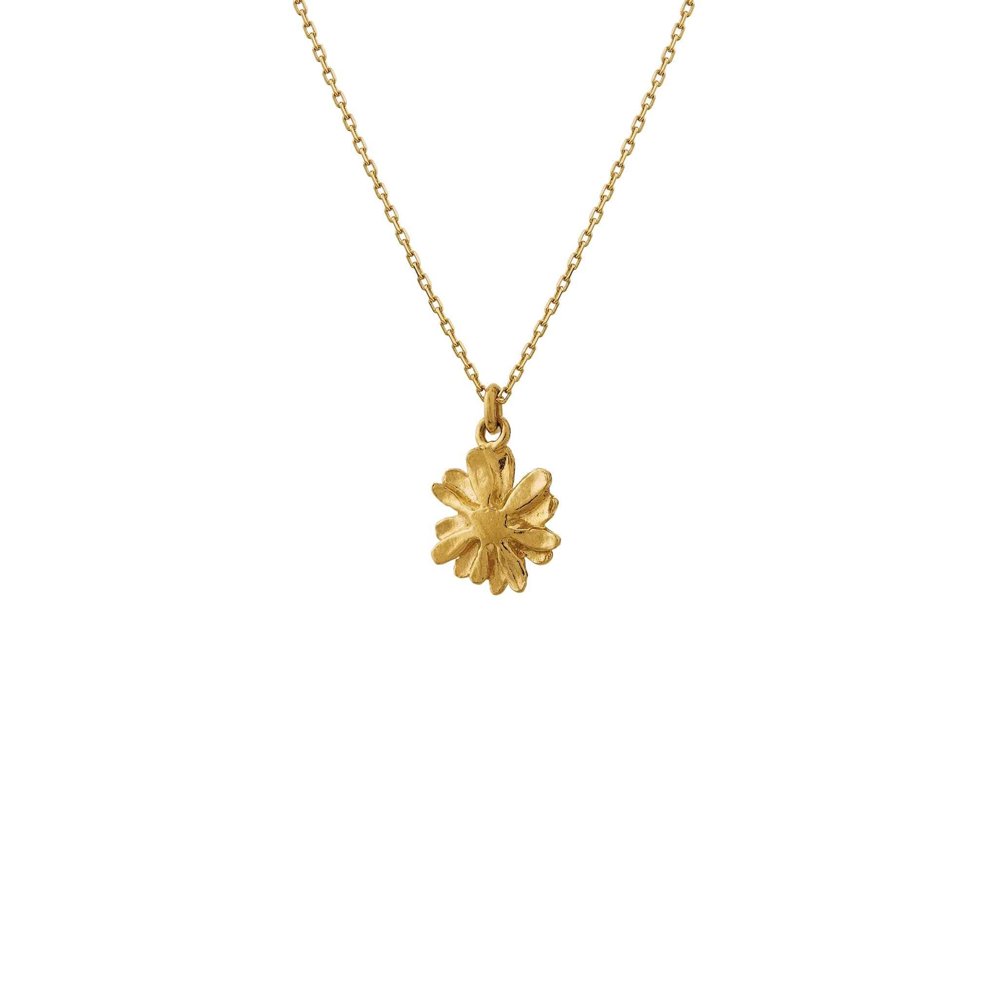 Teeny Tiny Diamond Daisy Necklace 18ct Yellow Gold Jewellery