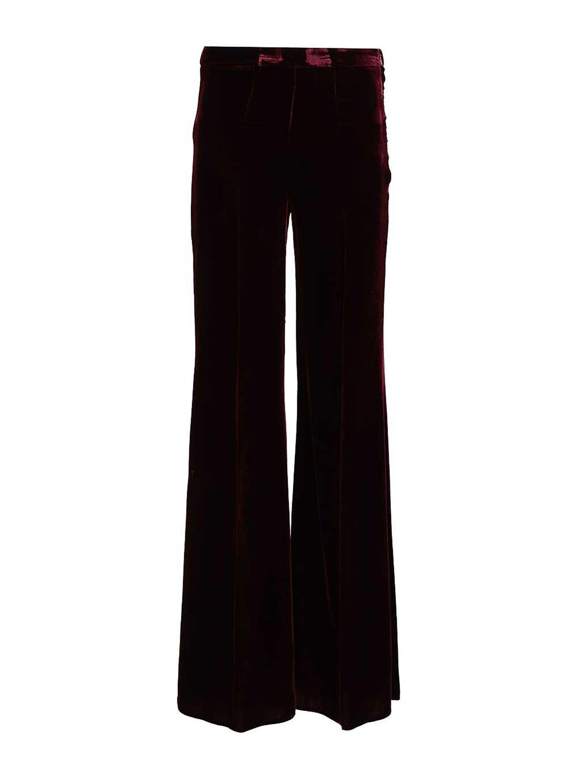 Smooth Velvet Flared Trousers