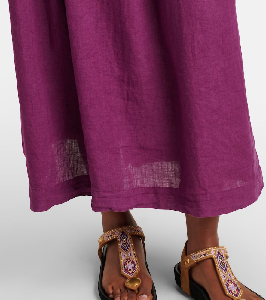 Linda linen maxi skirt