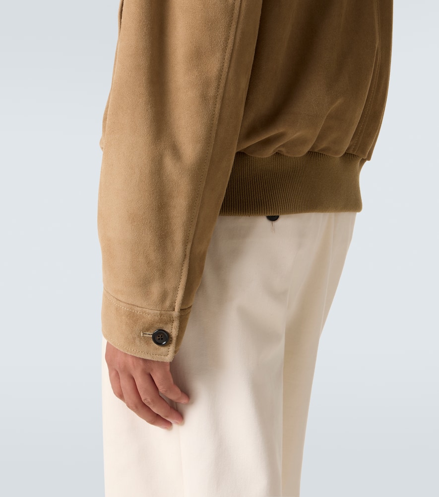 Suede bomber jacket