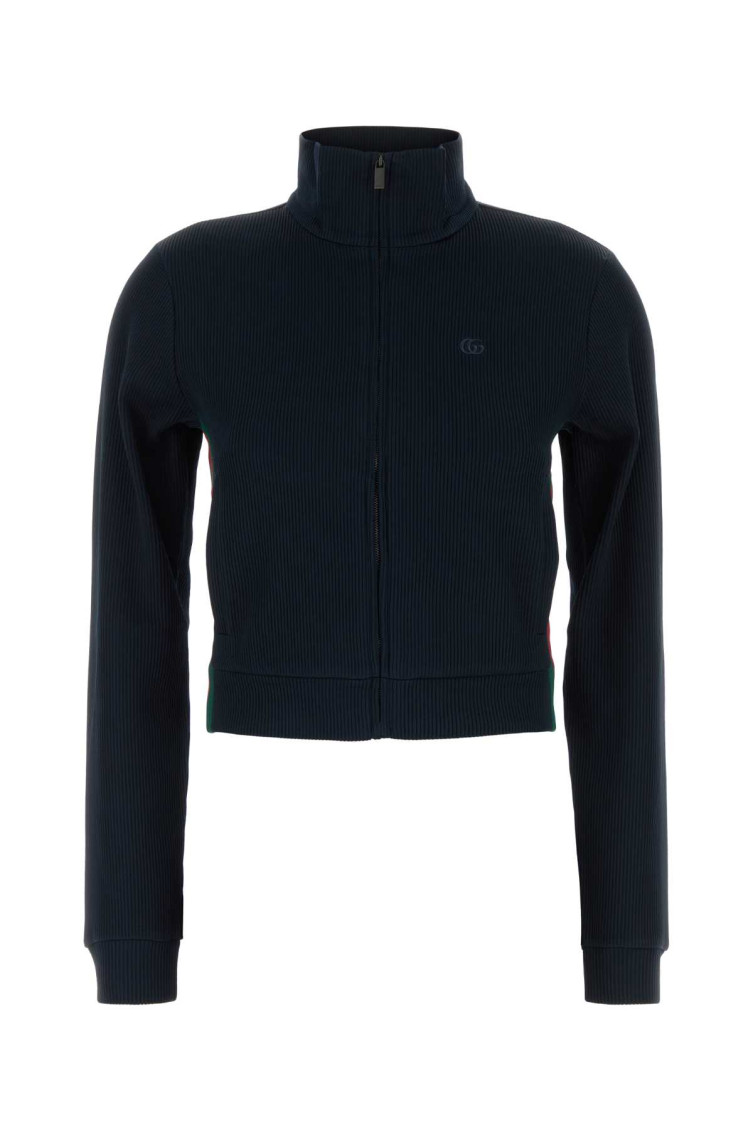 Gucci - jersey sweatshirt high collar long sleeves ribbed