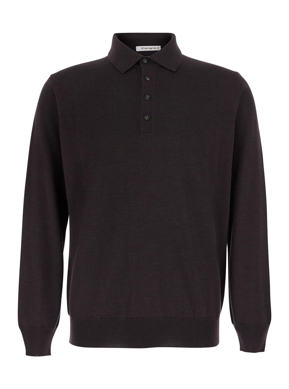 Extrafine Merino Wool Polo Shirt — Brown