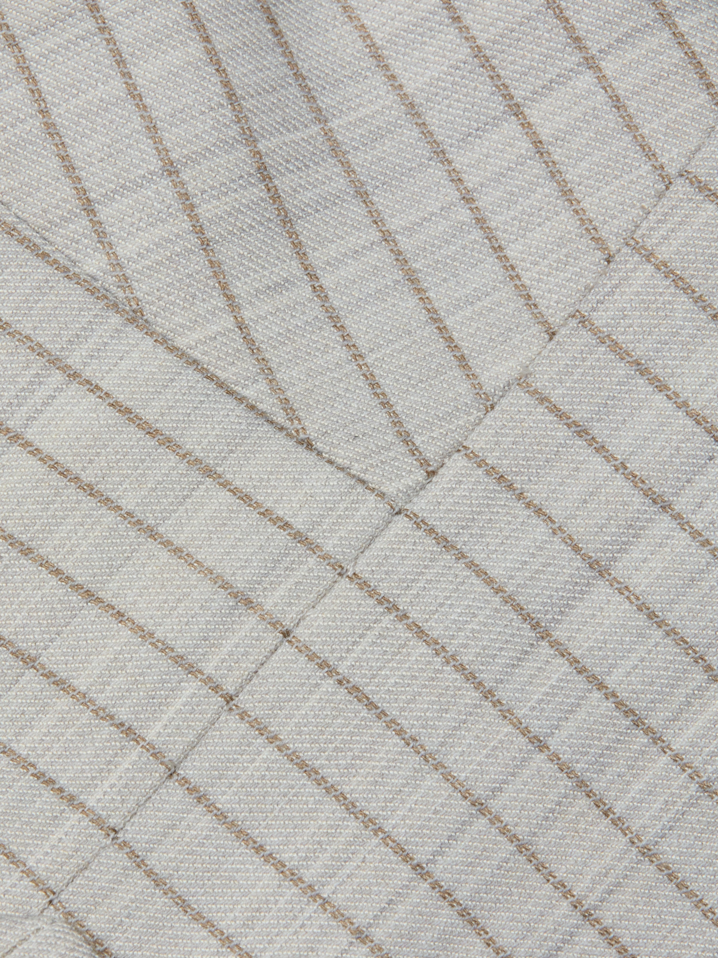 Devony Pinstriped Vest In Grey/tan Pinstripe