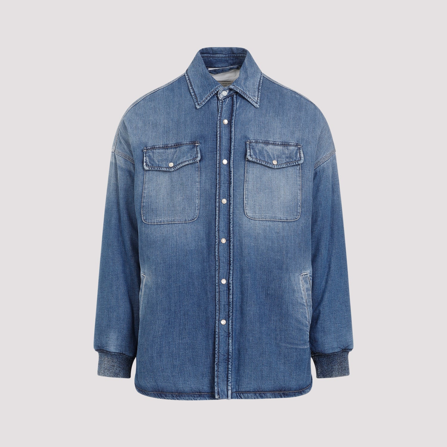 Quilted Denim Shirt - Men's Casual Elegance