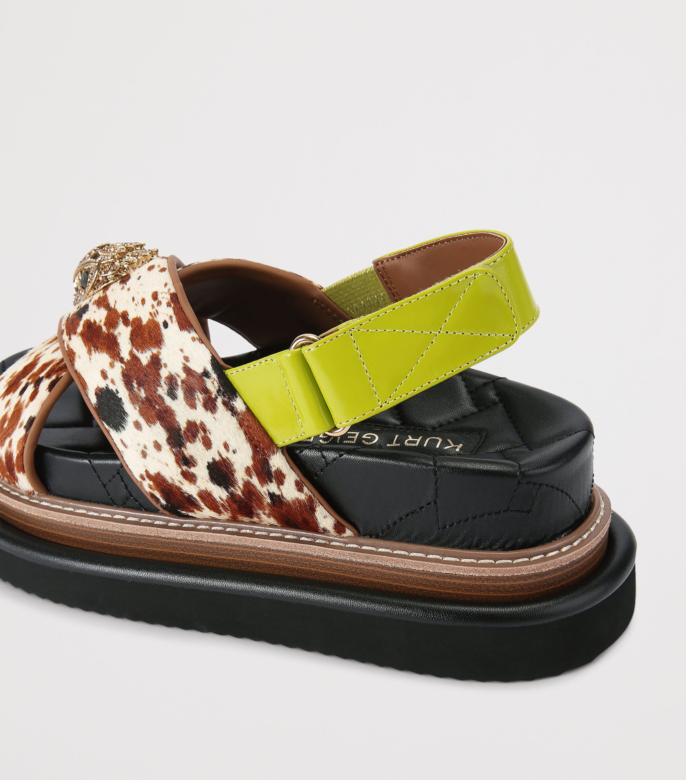 Leather Orson Cross-Strap Sandals