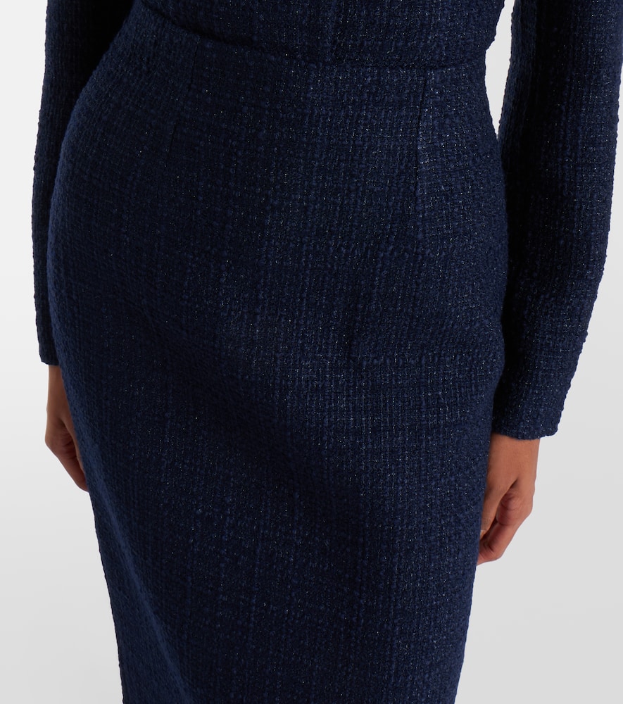 Bouclé midi skirt