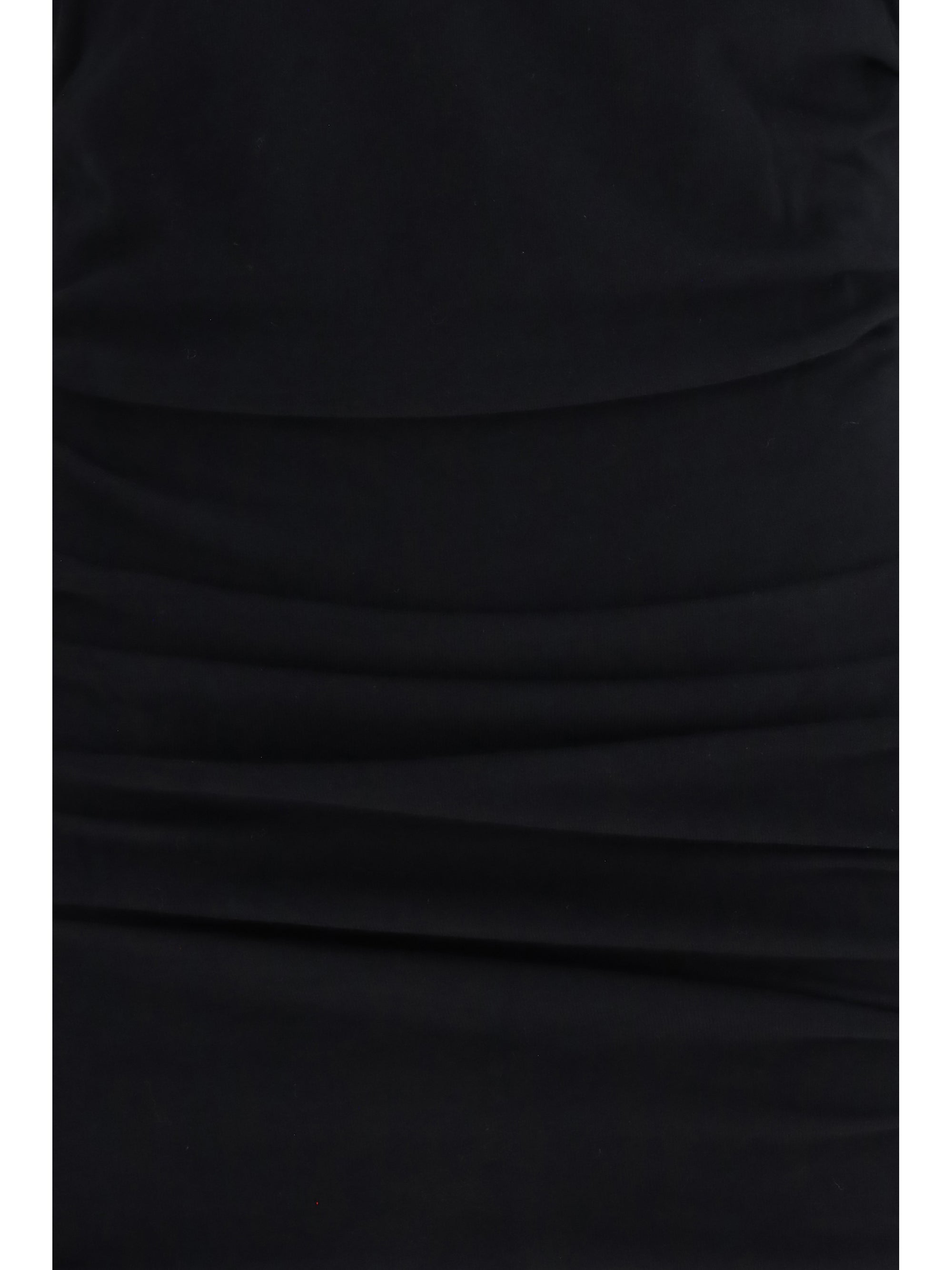Stretch Cotton Mini Dress — Black