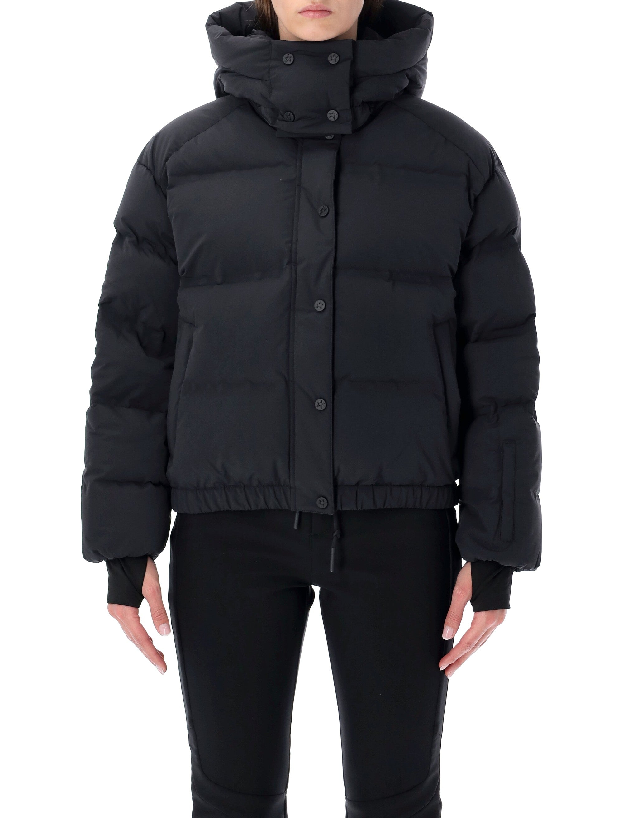 Hooded Quilted Ski Jacket