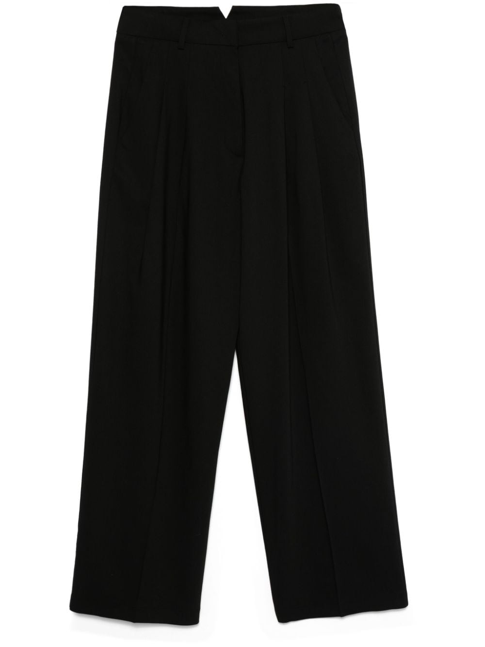 Inverted-pleat trousers - Black