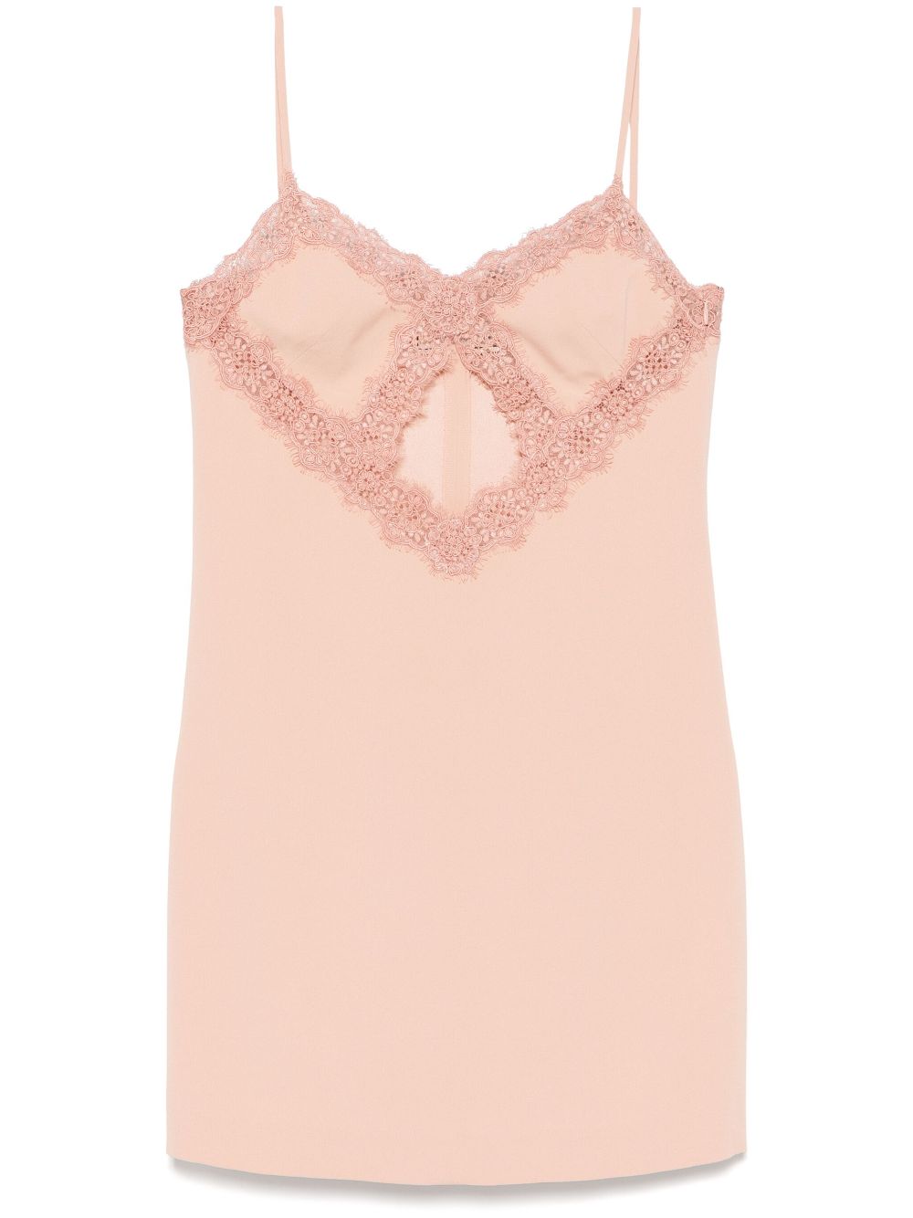 Lace-detail mini dress - Pink