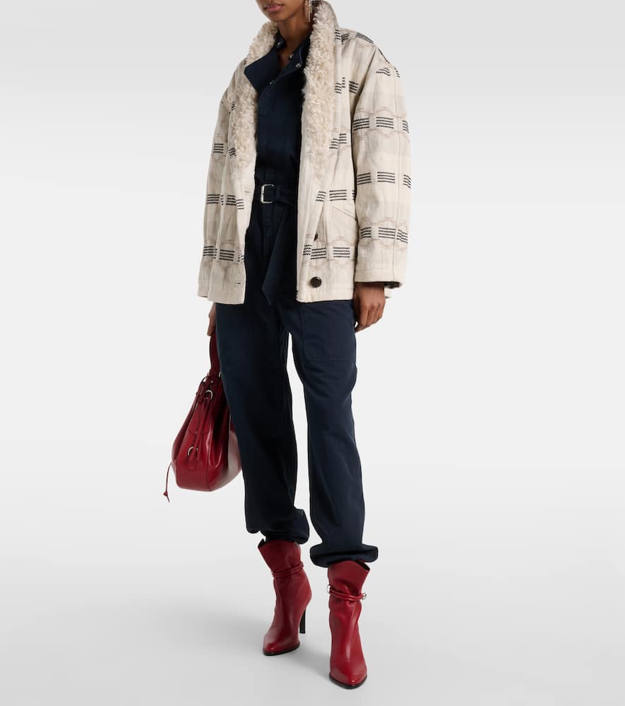 Qayla cotton-blend jacquard jacket