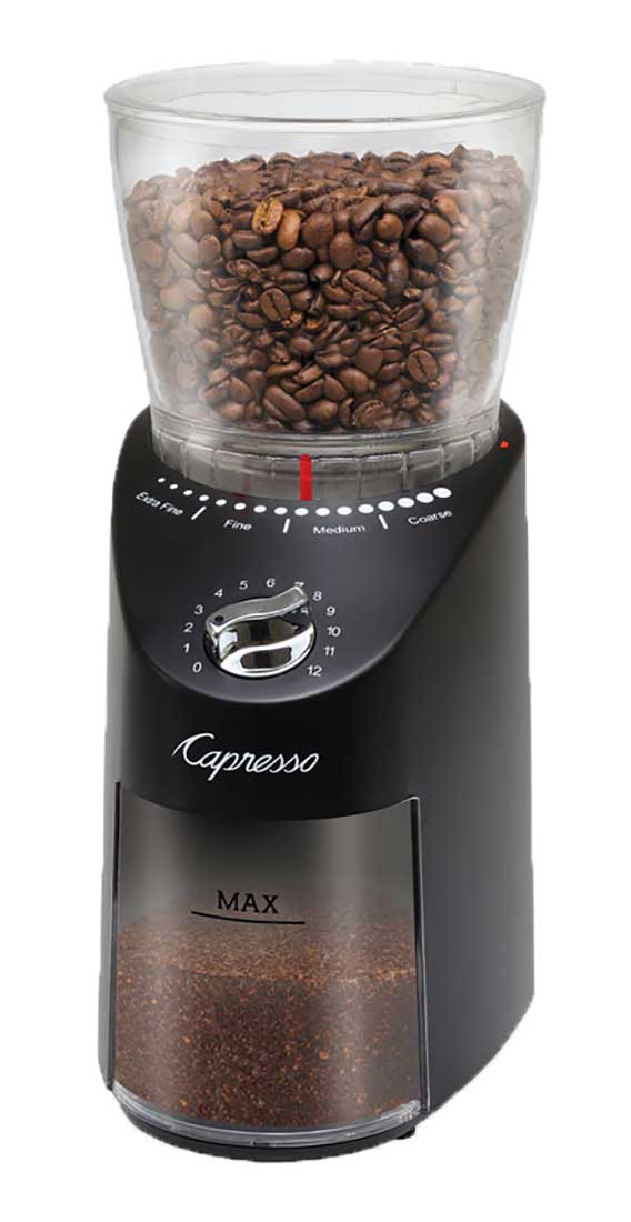 Infinity Plus Conical Burr Grinder Black Coffee Grinder