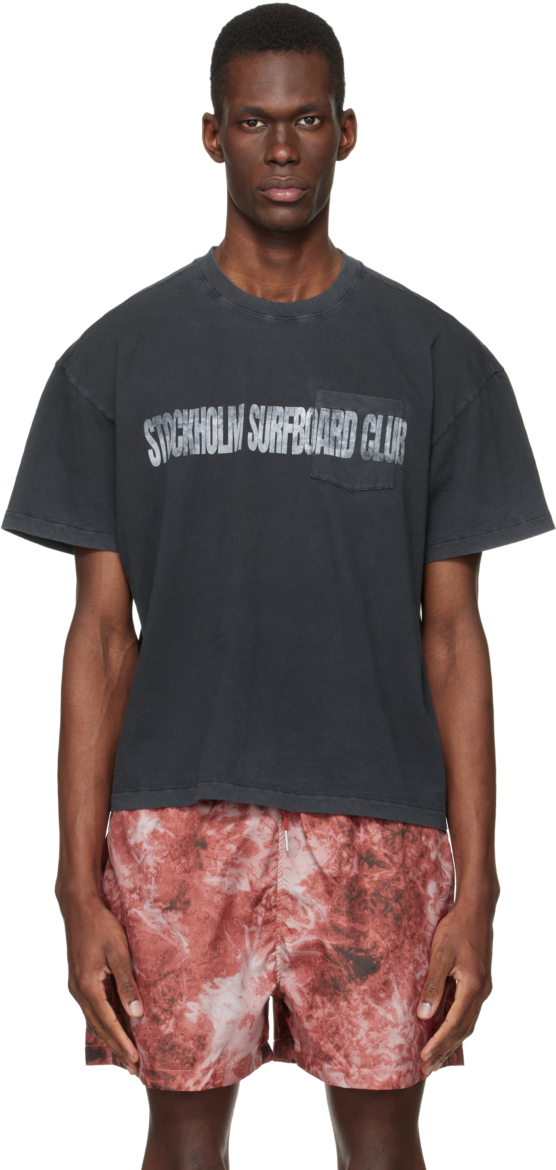 Black Printed Pocket T-shirt