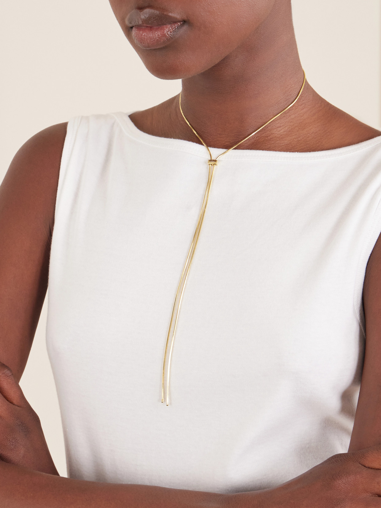 Bolo Gold-pendant Sterling-silver Necklace - One size