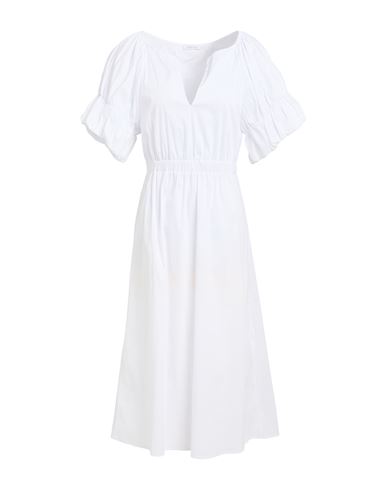 Patrizia Pepe Woman Midi dress White Size 2 Cotton, Polyamide, Elastane