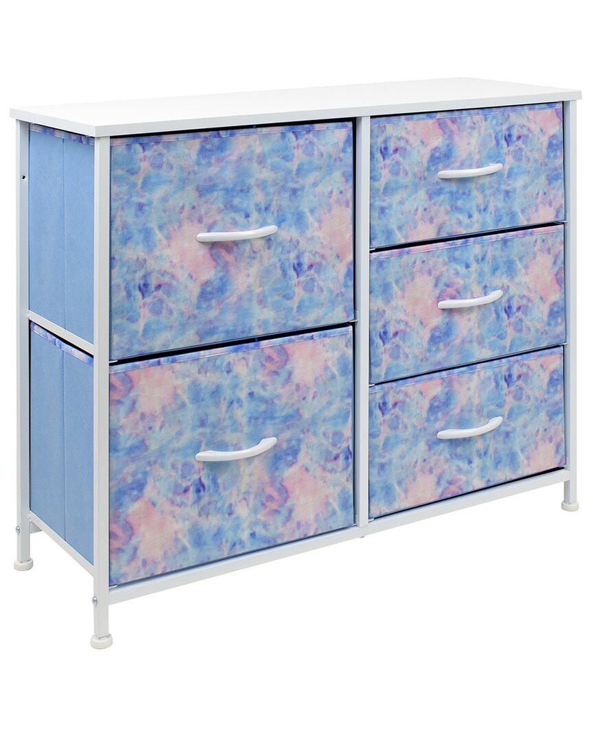 Tie-Dye Dresser With 5 Drawers