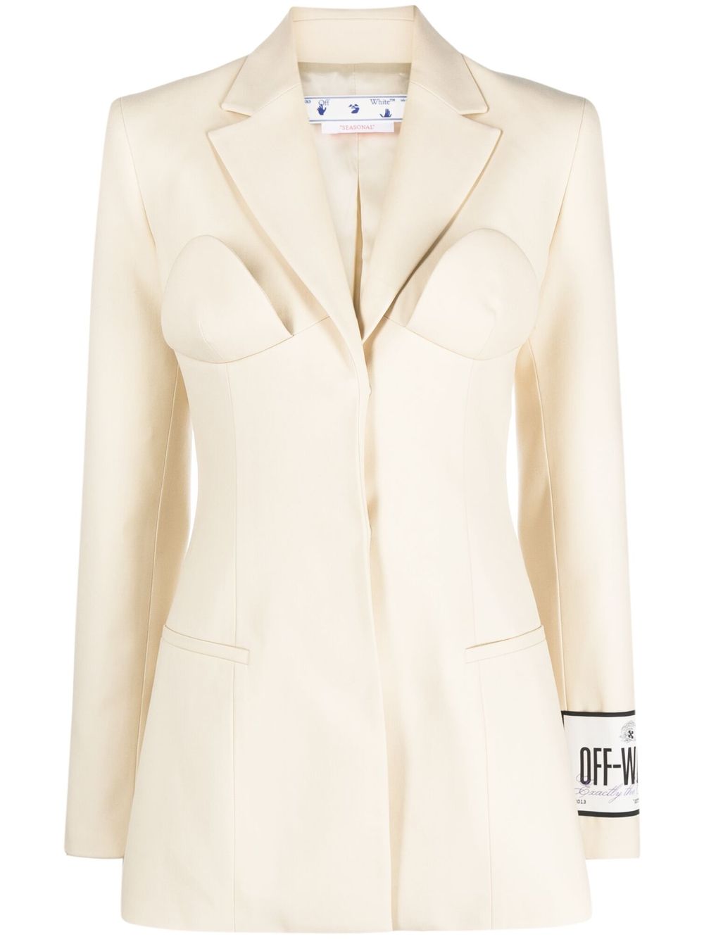 Dry Wo Ablohland fitted jacket - Neutrals
