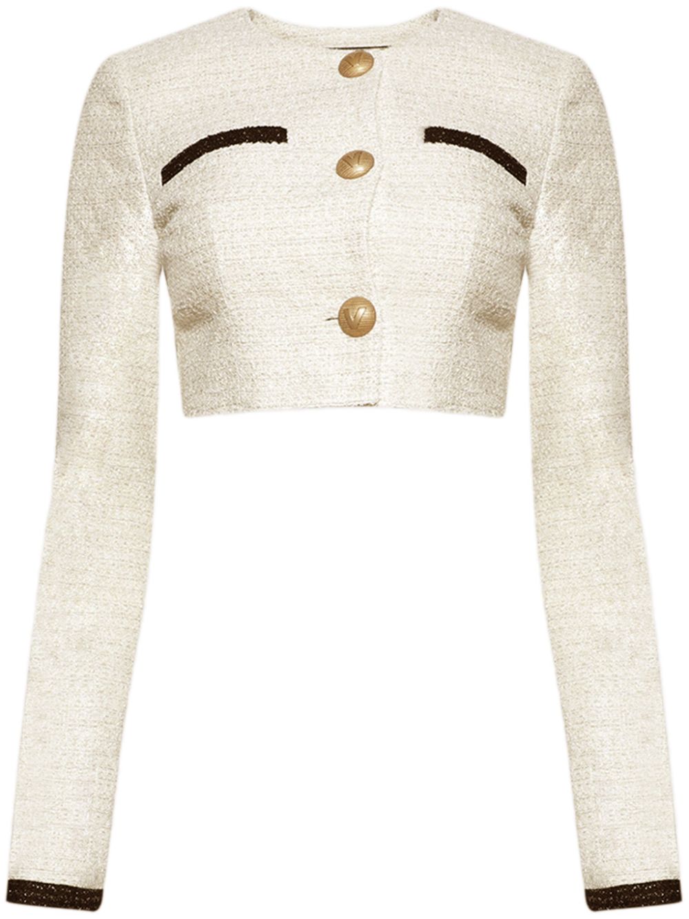 Cropped tweed jacket - Neutrals