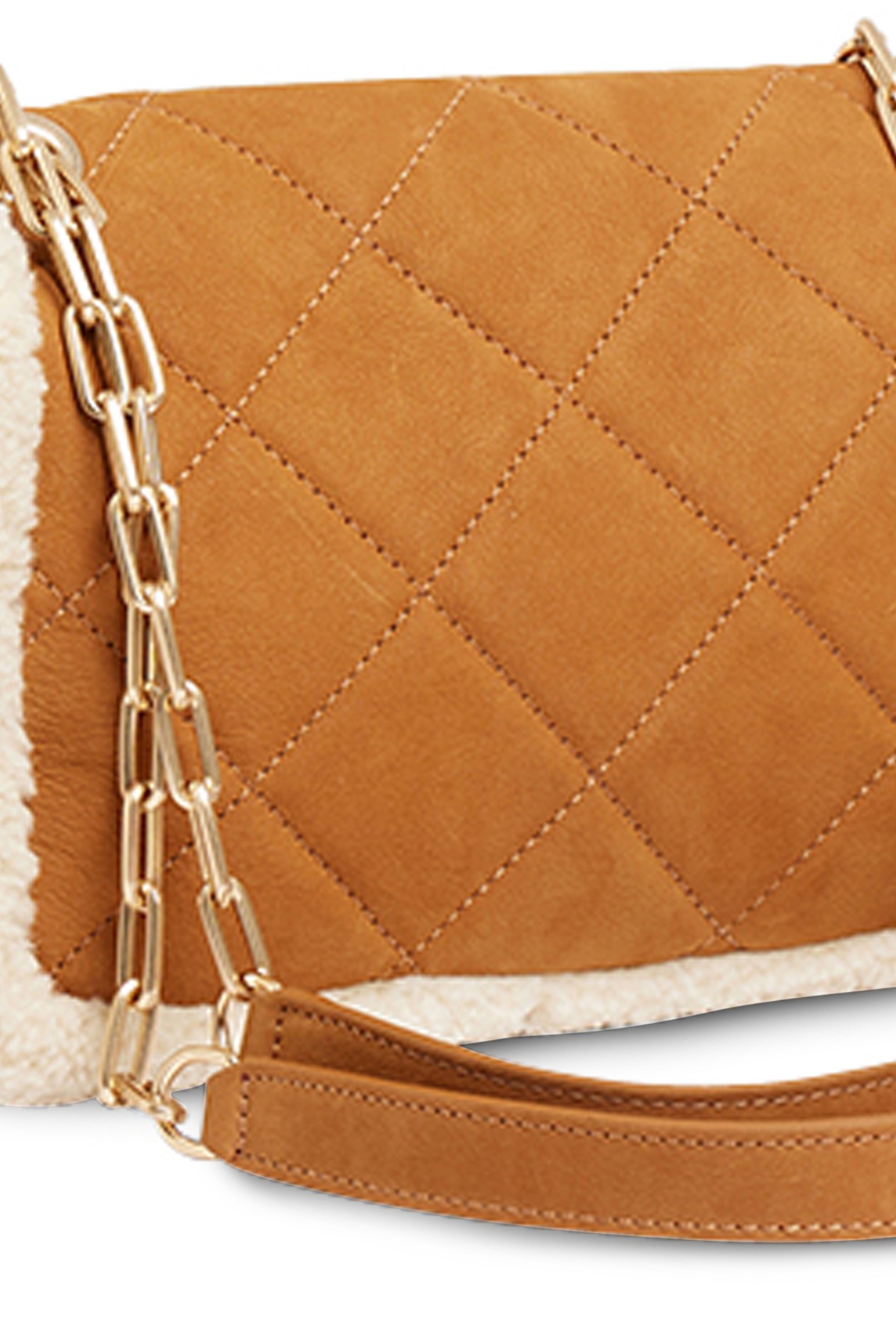 Shearling Moon Bag