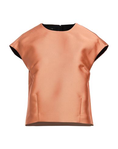Woman Top Salmon pink Size 4 Polyester