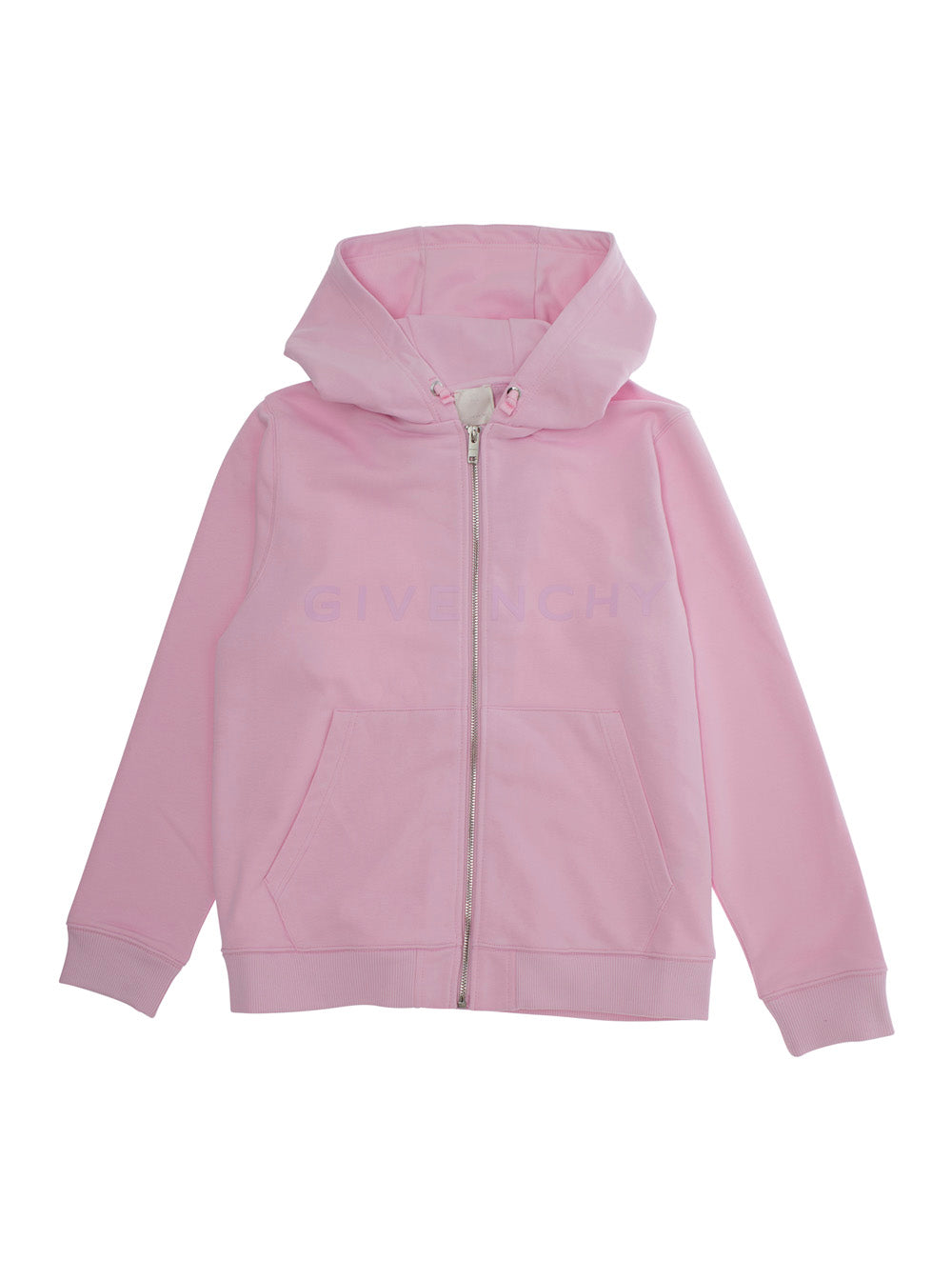 Logo-Embroidered Cotton Hoodie — Pink