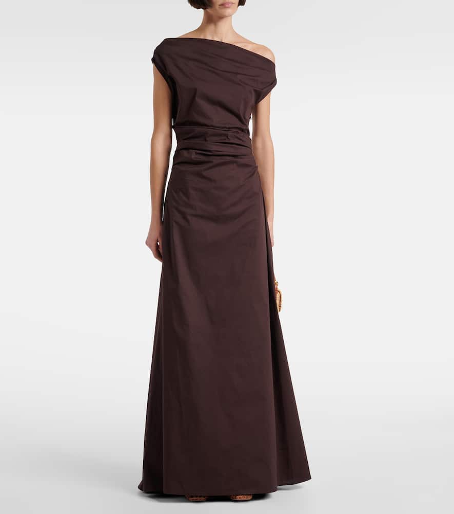 Phare one-shoulder cotton maxi dress