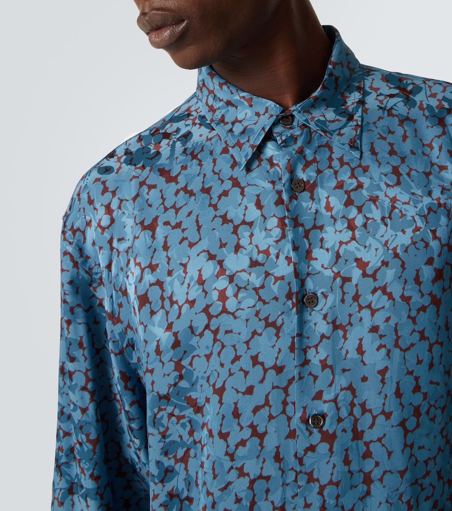 Printed satin shirt