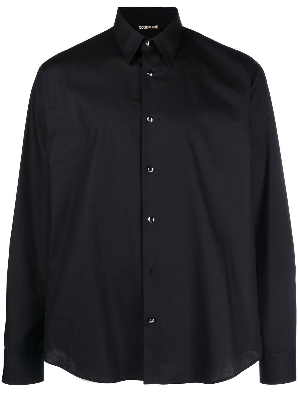 Logo print cotton shirt - Black