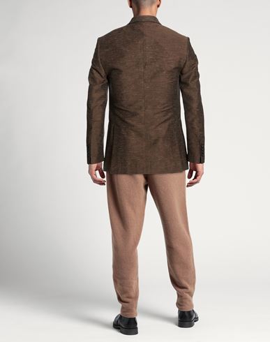 Man Blazer Light brown Size 38 Silk, Microfiber