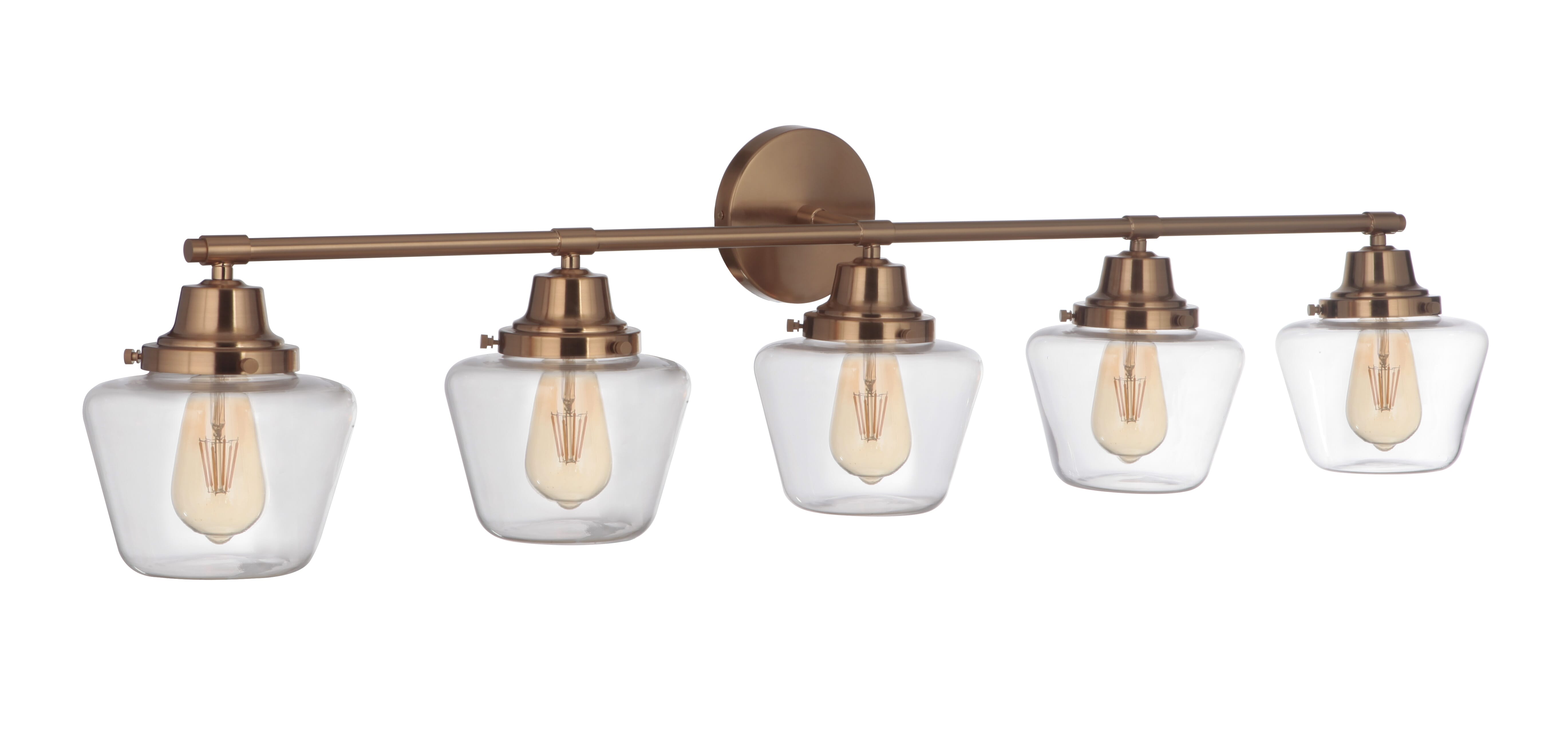 Craftmade Essex 5-Light Bathroom Vanity Light in Satin Brass - 19548SB
