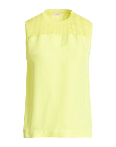 Woman Top Lime green Size S Silk, Cotton, Viscose, Metal
