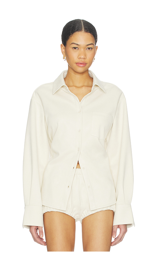 LAMARQUE Tosca Shirt in Cream. - S also in XS