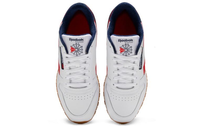 Classic Leather Sneakers 'White Black Red'