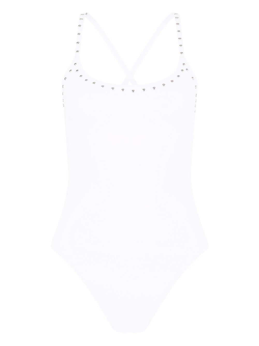 Studded swimsuit - White