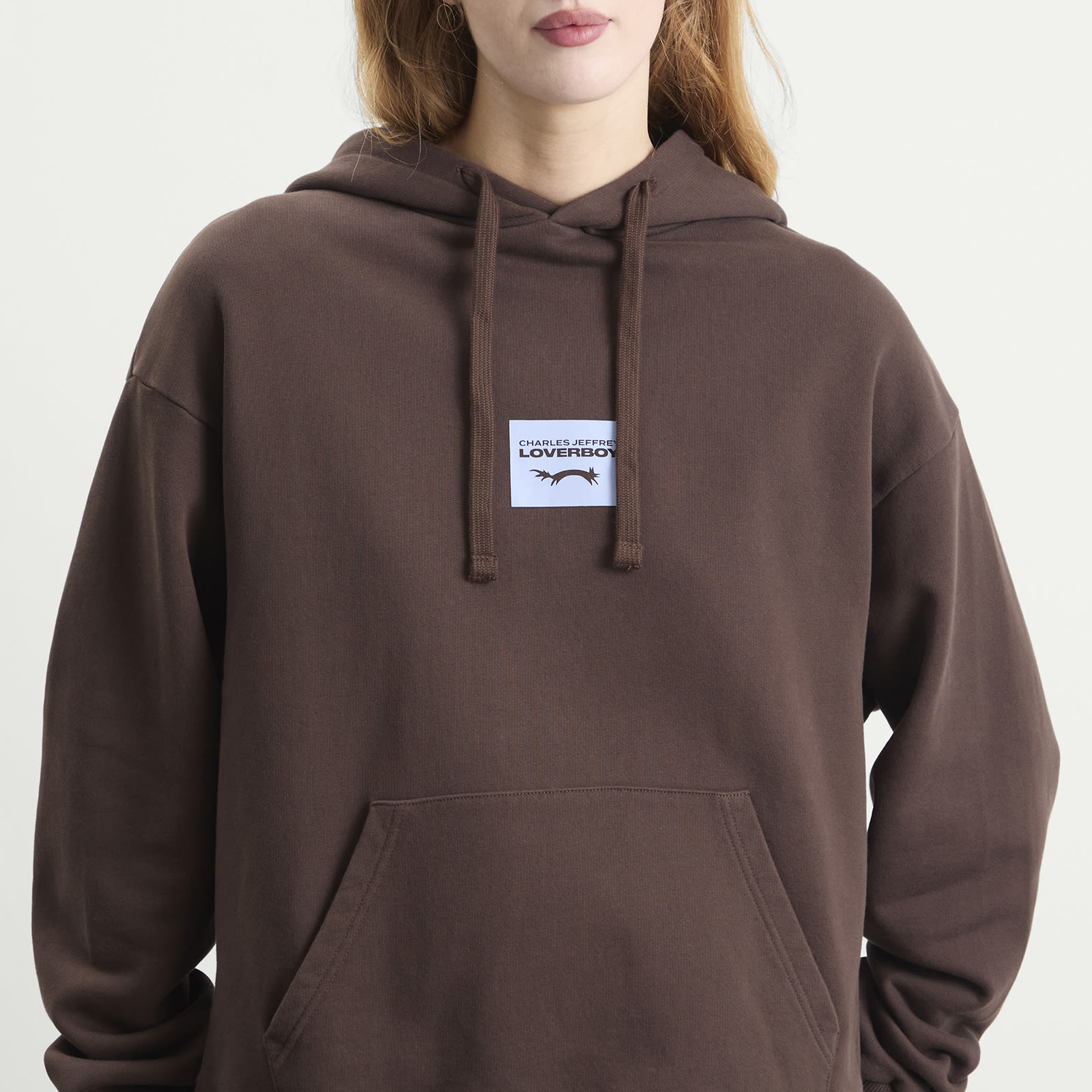 Women's Rabbit Ears Hoodie in Brown/Light Blue