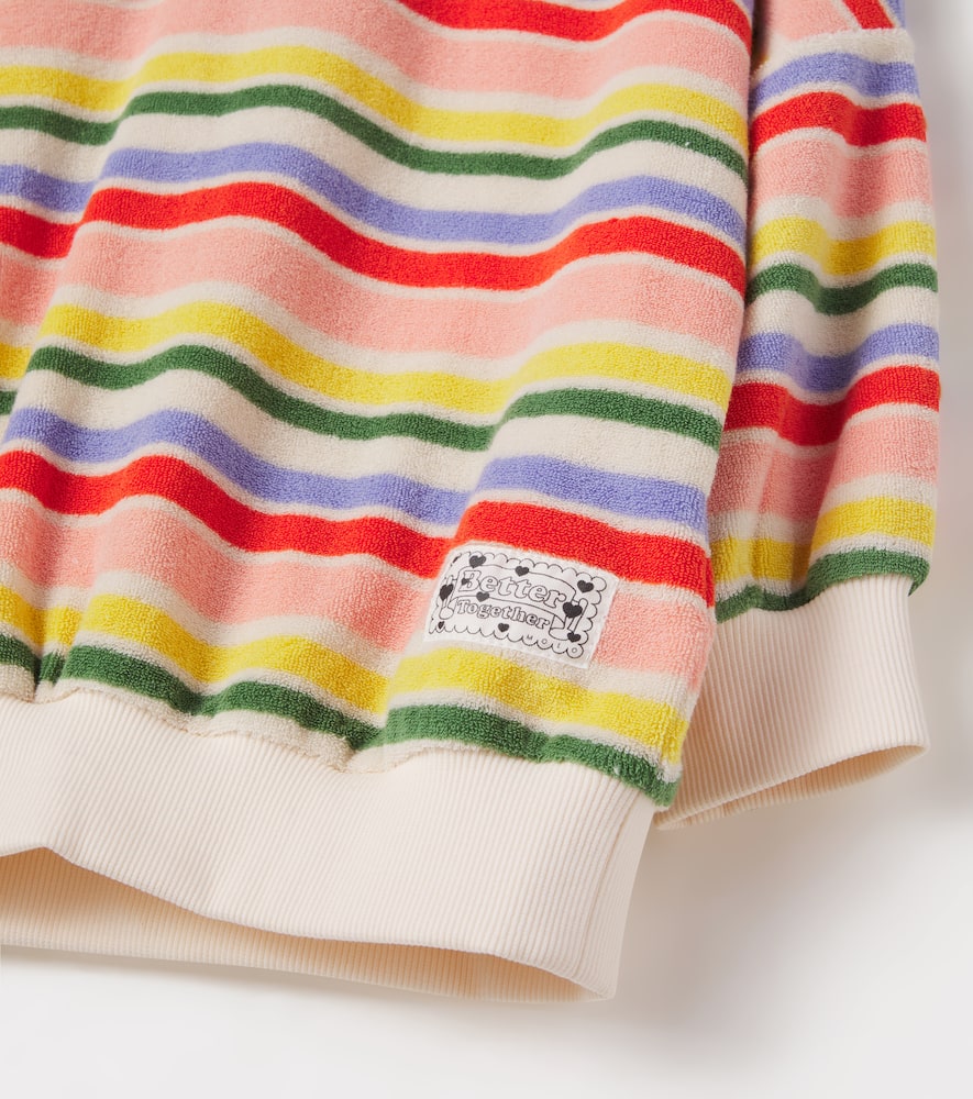 Marika striped cotton-blend sweatshirt