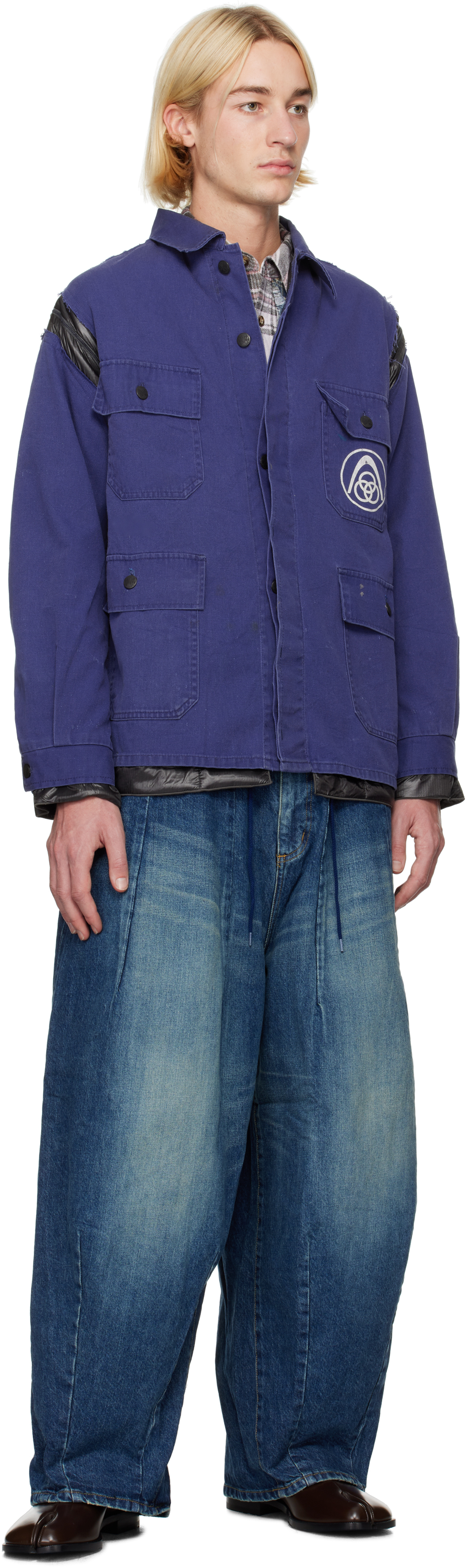 NEEDLES Blue Covered Jacket