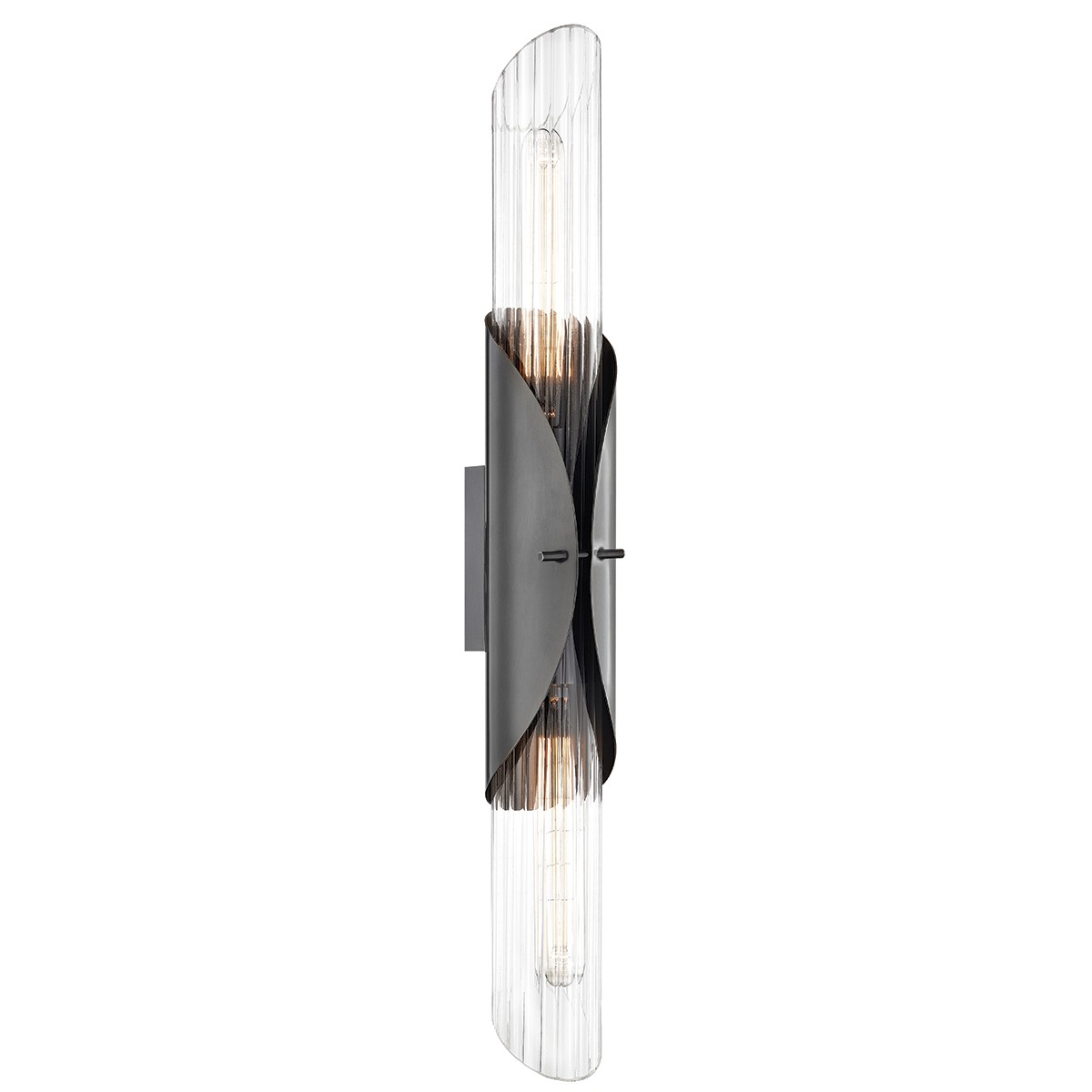 Old Bronze Two Light Wall Sconce from the Lefferts Collection