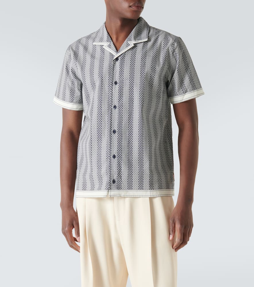 Hibbert floral cotton bowling shirt