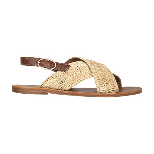 Flat fringed sandals